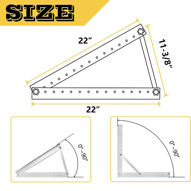Preuve facile de temps de bâti d'angle de panneau solaire de jambes d'inclinaison de panneau solaire d'installation
