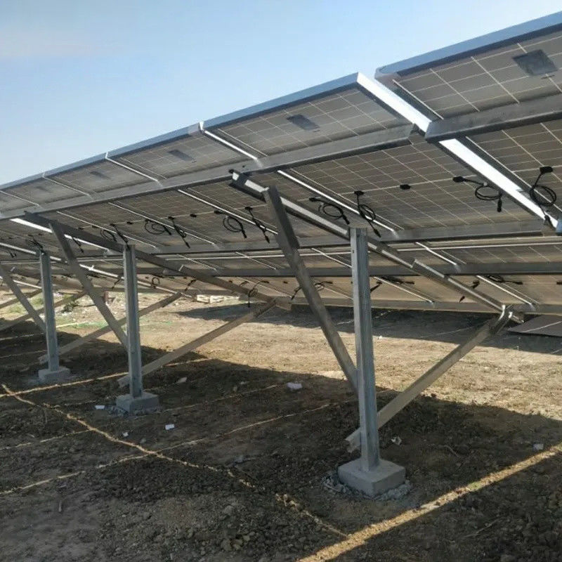 Système de montage solaire galvanisé à chaud à 0 à 60 degrés, revêtu d'aluminium, de zinc et de magnésium