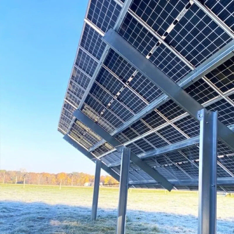 Système de montage solaire galvanisé à chaud à 0 à 60 degrés, revêtu d'aluminium, de zinc et de magnésium