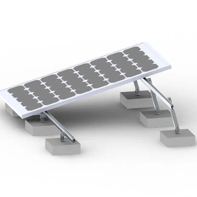 Système de montage de panneaux solaires en acier allié pour l'installation solaire sur toit plat et au sol