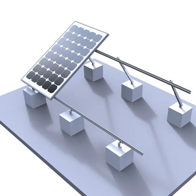 Système de montage de panneaux solaires en acier allié pour l'installation solaire sur toit plat et au sol