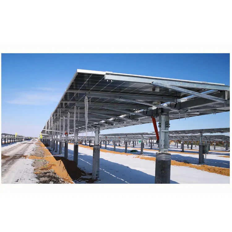Importer un système de suivi photovoltaïque à axe unique d'une usine chinoise + Système d'autonettoyage des panneaux photovoltaïques