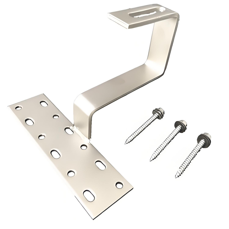 Système de montage de toit plat en acier inoxydable fabriqué en usine pour les panneaux solaires pour le toit en ardoise solaire