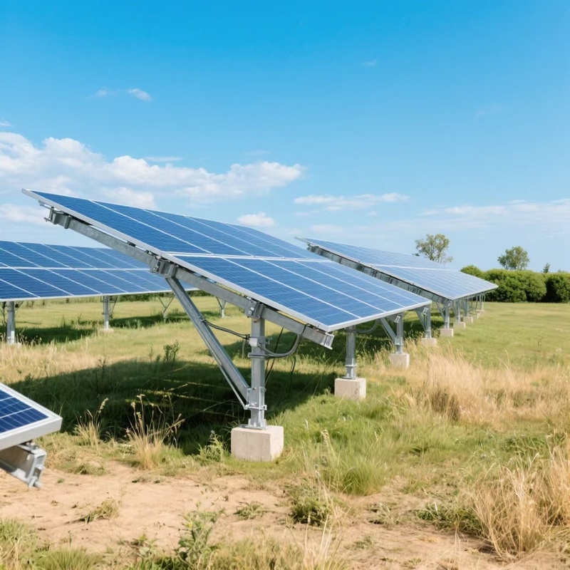 Structure de montage au sol photovoltaïque Fondation de vis au sol Système de montage au sol solaire Pour la centrale solaire