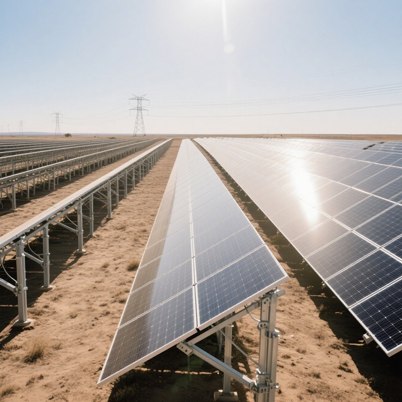 100MW-Class Hot-Dip Galvanized Steel Large-Span Solar Ground-Mounted Fixed Bracket System