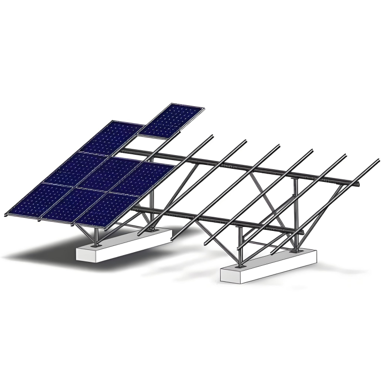 Cadre de support photovoltaïque solaire à haute stabilité, résistant au vent, supportant la pression et résistant à la corrosion