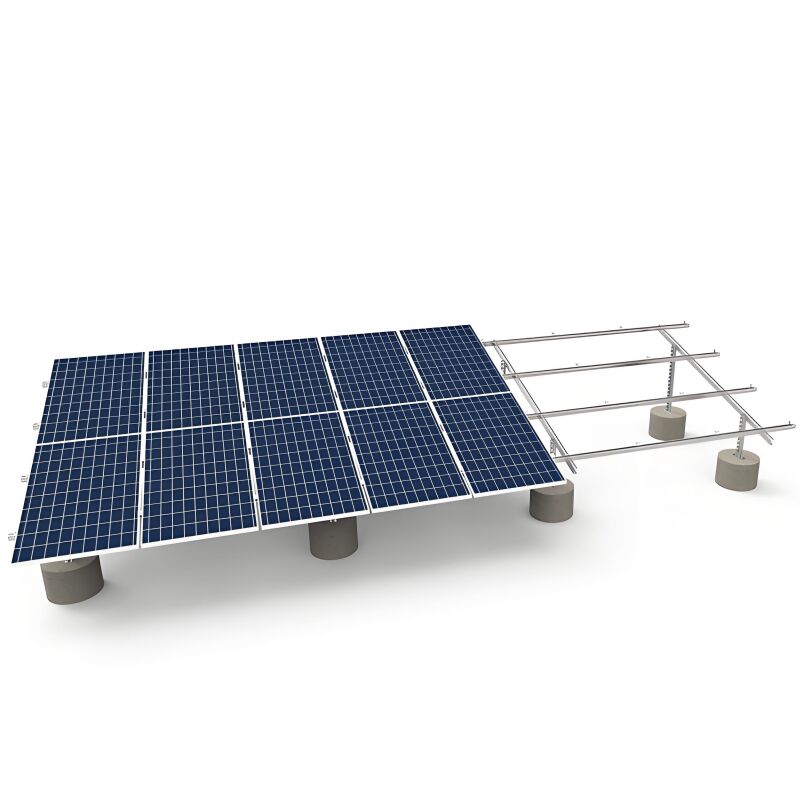Des supports de montage de panneaux solaires durables avec connexion souple pour les installations de sol et de pente en béton